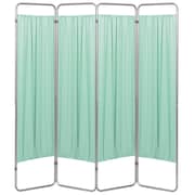 OMNIMED 4 Section Economy Privacy Screen with Vinyl Panels, Green 153094-15